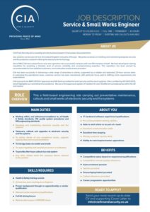 Careers At CIA Fire & Security - Service & Small Works Engineer