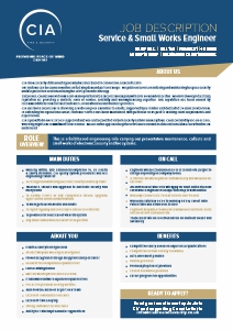 Careers At CIA Fire & Security - Service & Small Works Engineer